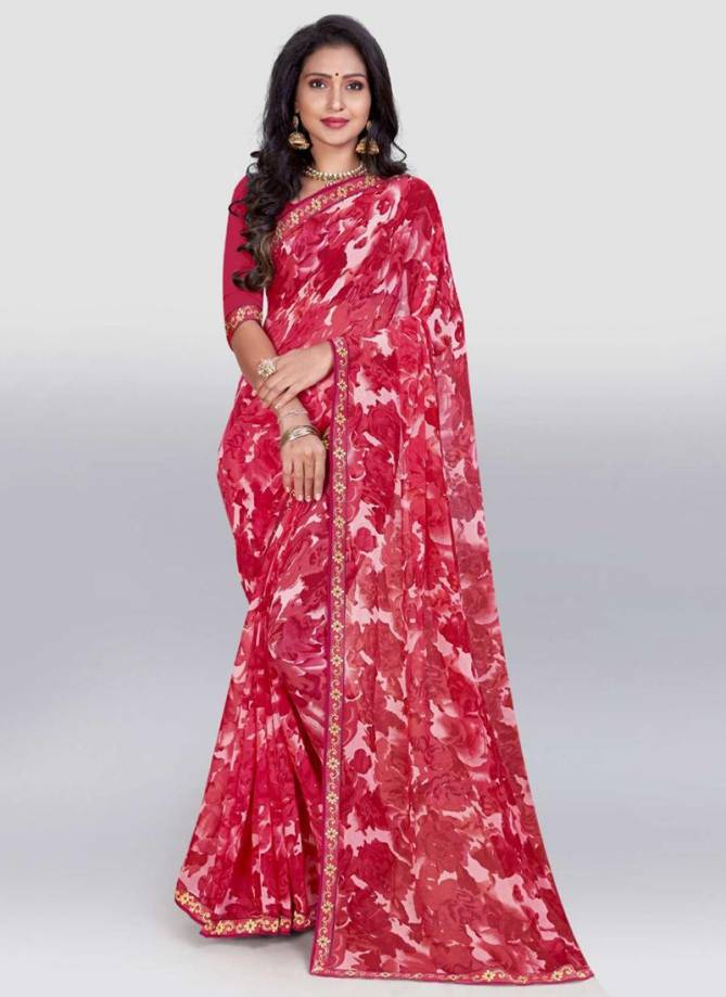 Sulakshmi Natkhat Latest Ethnic Regular Wear Designer Exclusive Digital Printed Georgette Saree Collection